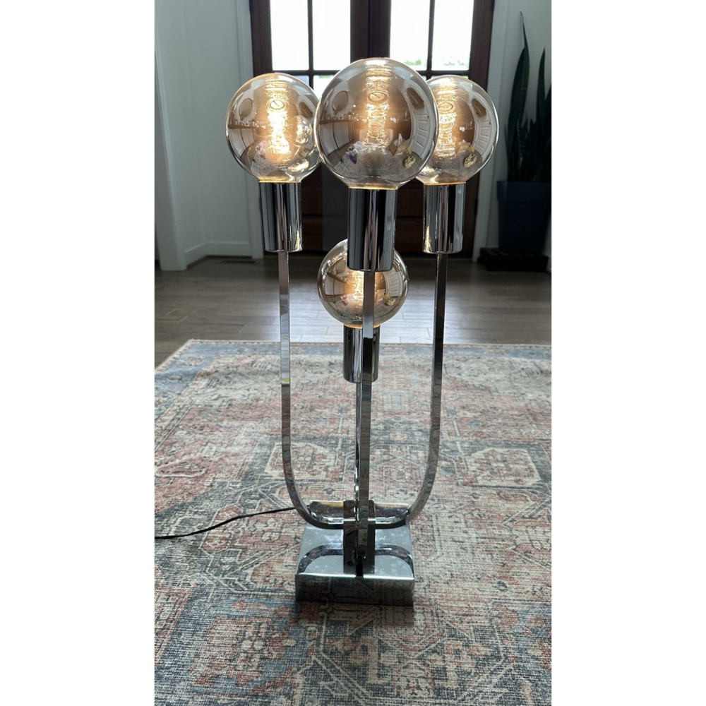 Robert Sonneman 1960-1970s Rare Chrome Bubble Lamp - Picture 1 of 11